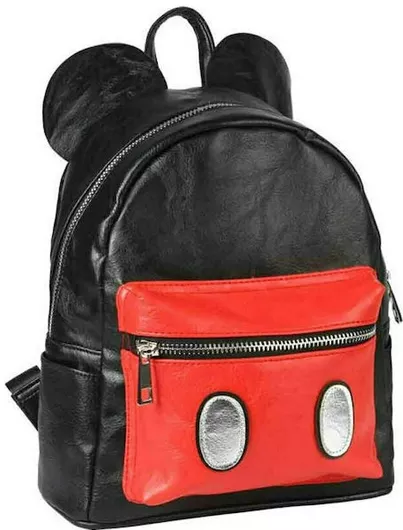 Παιδική Τσάντα Βόλτας Cerda Disney Fashion Mickey 40cm Πλάτης Μαύρο
