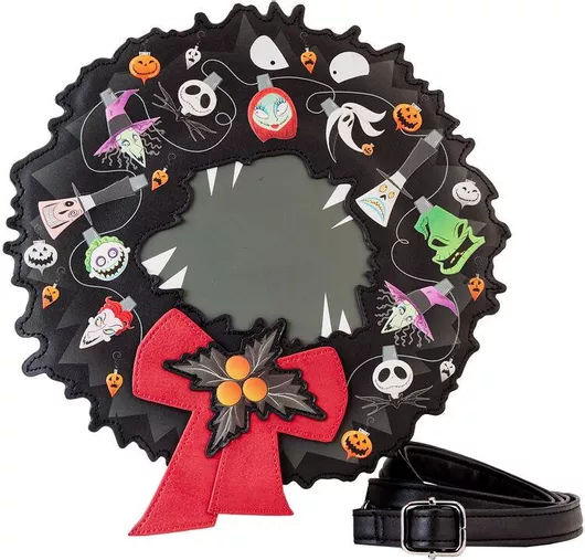 Παιδική Τσάντα Βόλτας Loungefly - Disney: Nightmare Before Christmas Figural Wreath Ώμου Πολύχρωμο