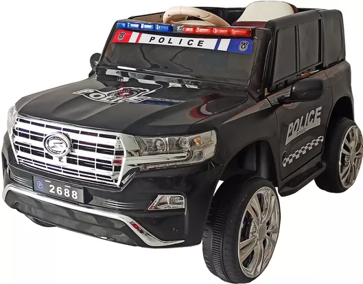 Παιδικό Αυτοκίνητο Chipolino Ηλεκτροκίνητο Patrol Police με Τηλεκατεύθυνση 6V για 3+ Ετών Μαύρο