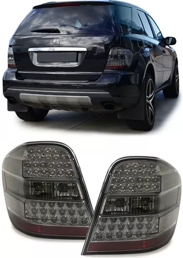 Φανάρια Αυτοκινήτου Πίσω LED για Mercedes-Benz Ml W164 05-11 Σετ 2τμχ Φιμέ