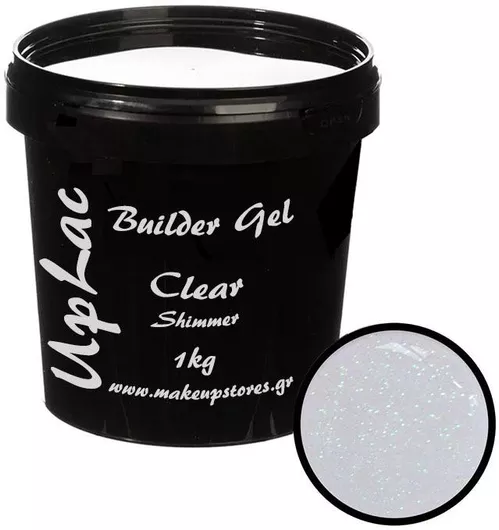 Gel Νυχιών UpLac Gel UV 1 Phase Clear Shimmer Διάφανο 1kg
