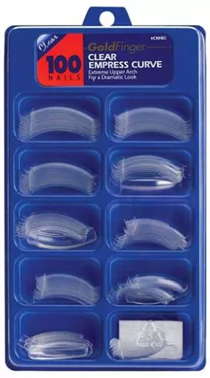 Tips Νυχιών Gold Finger Empress Curve Σετ 100τμχ