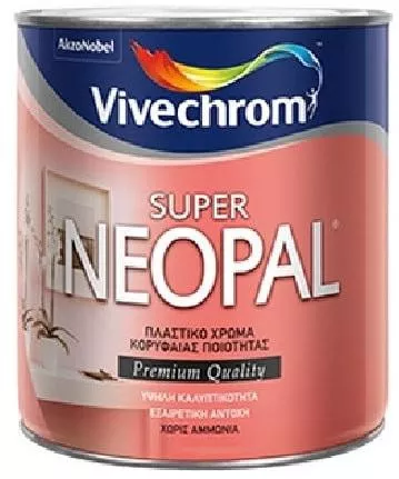 Πλαστικό Χρώμα Vivechrom Super Neopal για Εσωτερική Χρήση 200ml Κόκκινο