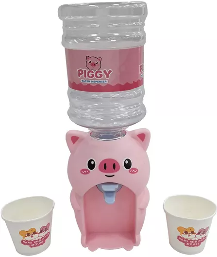 Διανεμητής Νερού Water Dispenser BestFor Piggy με 2 Ποτηράκια 24cm Ροζ