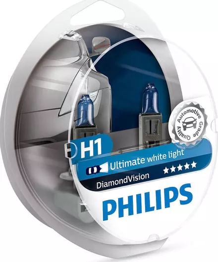Λάμπα Αυτοκινήτου Philips Αλογόνου H1 5000K 12V 55W Σετ 2τμχ