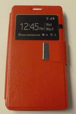 Θήκη Κινητού Book Cover με Παραθυράκι για ZTE ZTE Blade A450 Δερματίνη Κόκκινο