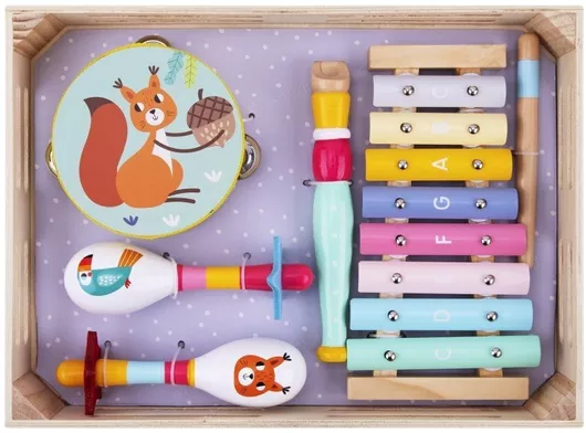 Σετ Μουσικών Οργάνων Eli Neli Montessori Forest Music Ξύλινο για 18+ Μηνών