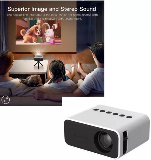 Projector YT500 Mini 1080P Full HD Λάμπας LED με Τεχνολογίας Προβολής LCD/Ενσωματωμένα Ηχεία Λευκό