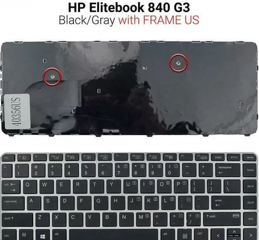 Πληκτρολόγιο για HP Elitebook 840 G3 US με Πλαίσιο Αγγλικά US Μαύρο