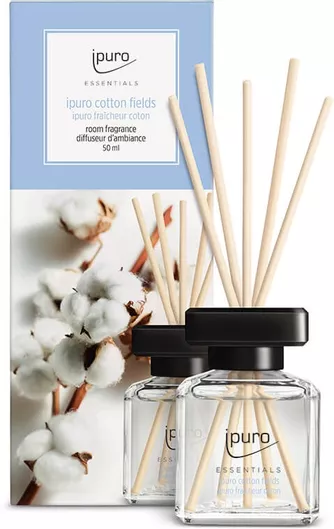 Αρωματικό Χώρου με Sticks iPuro Essentials 50ml Cotton Fields Σετ 6τμχ