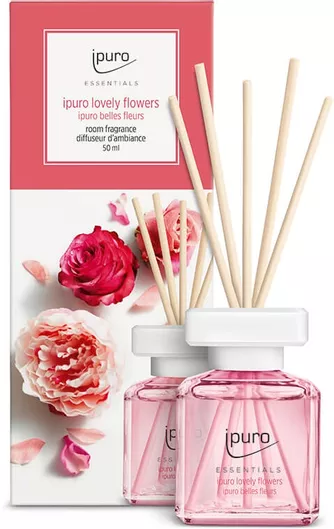 Αρωματικό Χώρου με Sticks iPuro Essentials 50ml Lovely Flowers Σετ 6τμχ