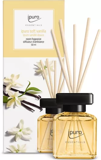 Αρωματικό Χώρου με Sticks iPuro Essentials 50ml Soft Vanilla Σετ 6τμχ
