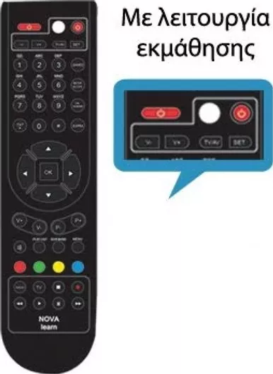 Τηλεχειριστήριο LOR-165 Learn NOVA HD-831 Συμβατό με Ψηφιάκους Δέκτες Nova