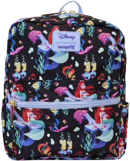 Σχολική Τσάντα Πλάτης Νηπιαγωγείου Loungefly Disney Little Mermaid 35th Anniversary Life Is Bubbles Aop Nylon
