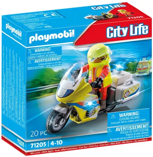 Playmobil City Life Διασώστης με Μοτοσικλέτα για 4+ Ετών