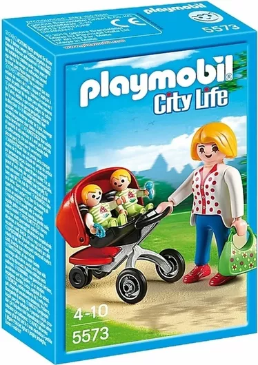 Playmobil City Life Μαμά με Δίδυμα & Καροτσάκι για 4+ Ετών