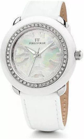 Γυναικείο Ρολόι Folli Follie Αναλογικό με Λουράκι από Δέρμα 39mm Λευκό