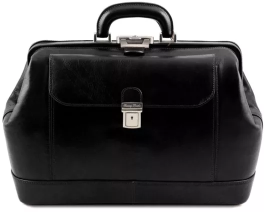 Ιατρική Τσάντα Tuscany Leather Δερμάτινη Μαύρο
