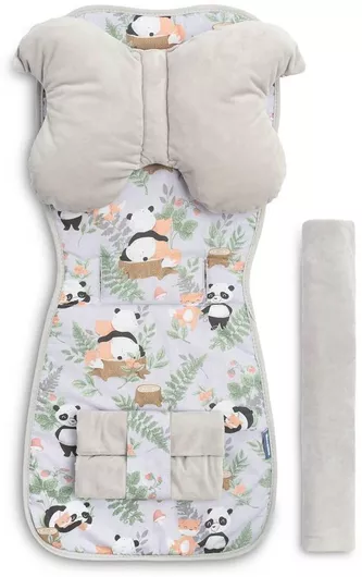 Κάλυμμα Καροτσιού Sensillo Panda & Fox Σετ 5τμχ Γκρι