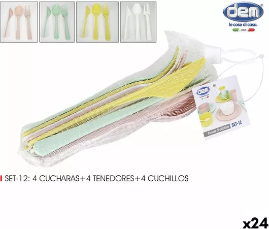 Μαχαιράκια Dem S2229828 για Πάρτι Σετ 24τμχ Πολύχρωμο