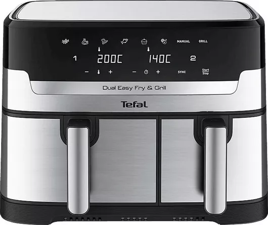 Φριτέζα Αέρος Tefal Easy Fry με Διπλό Αποσπώμενο Κάδο 8.3lt Μαύρο