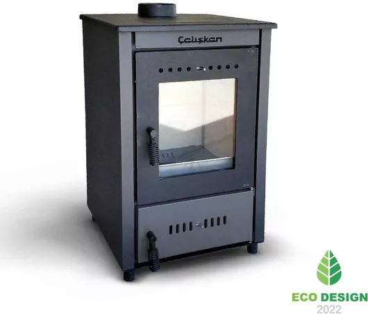 Ενεργειακή Σόμπα Ξύλου Caliskan 301 Χαλύβδινη/Μαντέμι 49.5x45x82cm Μαύρο