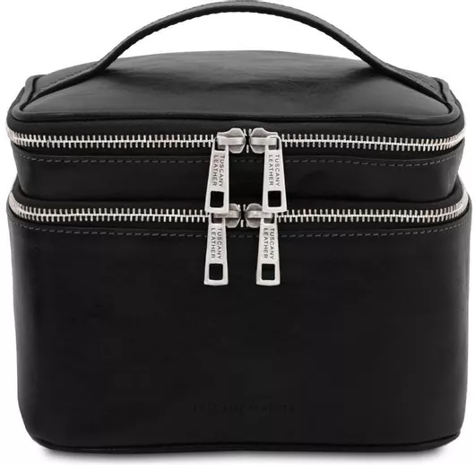 Νεσεσέρ Ταξιδίου Tuscany Leather Δερμάτινο Μαύρο