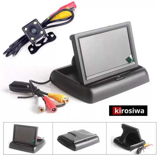Αδιάβροχη Κάμερα Οπισθοπορείας Αυτοκινήτου Kirosiwa FF589 με Οθόνη Universal