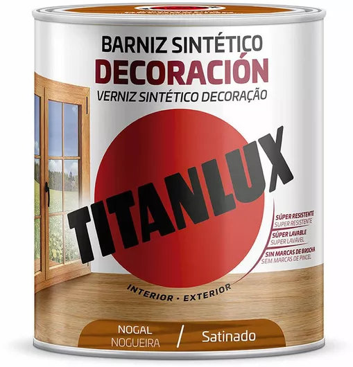 Βερνίκι Επιφάνειας Titanlux Ξύλου 250ml Καρυδιά Σατινέ