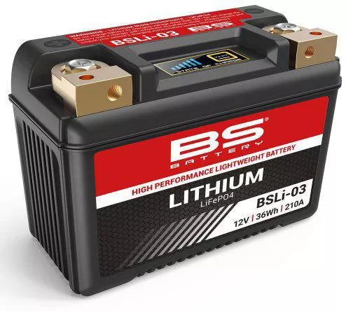 Μπαταρία Μοτοσυκλέτας BS Lithium LiFePO4 BSLi-03 Χωρητικότητας 3Ah & 36Wh