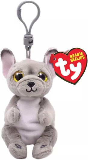 Μπρελόκ AS ty Beannie Bellies Wilfred Σκυλάκι Λούτρινο 8.5cm Γκρι