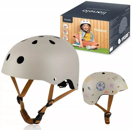 Παιδικό Κράνος Lionelo για Πατίνι Μπεζ