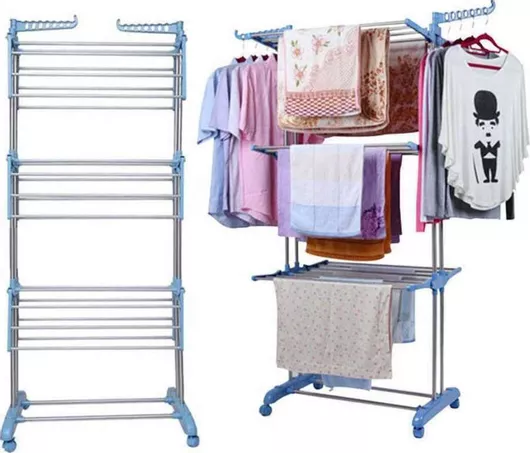 Πτυσσόμενη Απλώστρα Δαπέδου από Μέταλλο 126x64cm