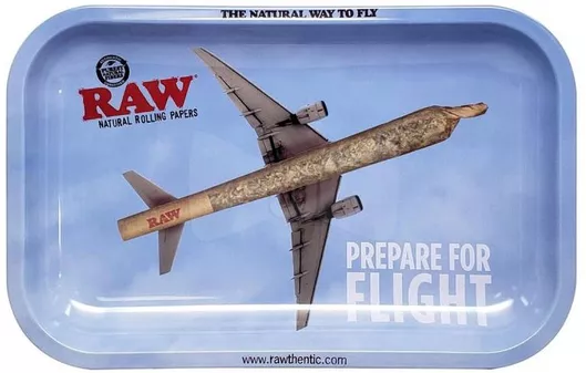 Rolling Tray Raw Metal Flight Small