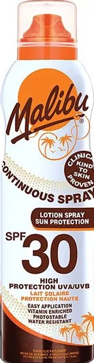 Αντηλιακό Σώματος Malibu Continuous Lotion Spray SPF30 175ml