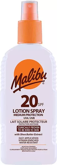 Αντηλιακή Λοσιόν Σώματος Malibu Sun Body Lotion Waterproof Αδιάβροχη SPF20 200ml