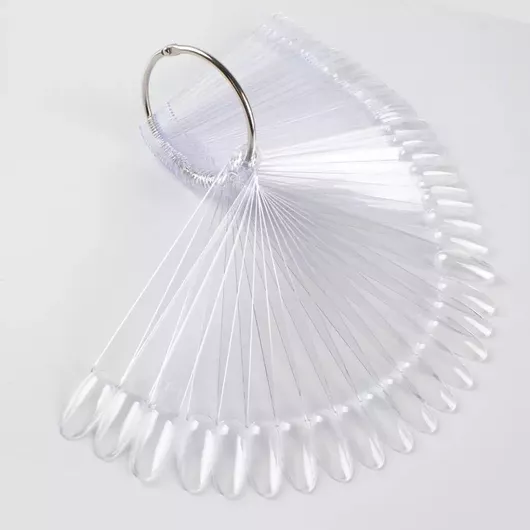 Δειγματολόγιο Νυχιών Crisko Bεντάλια Οβάλ Διάφανη 50 Θέσεων