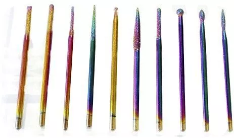 Σετ Φρέζα Νυχιών για Combi σε Κασετίνα B 10τμχ Πολύχρωμο