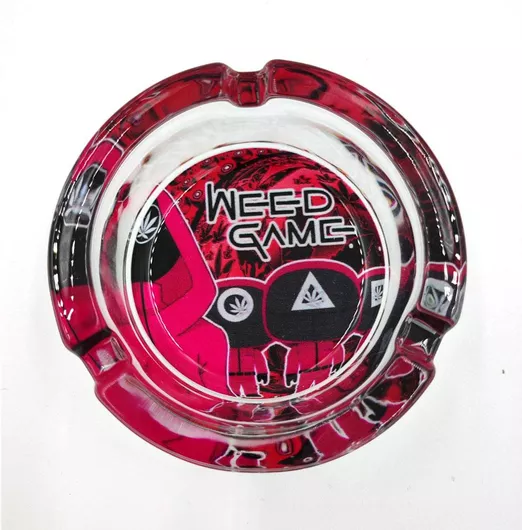 Σταχτοδοχείο Weed Game Γυάλινο Κόκκινο