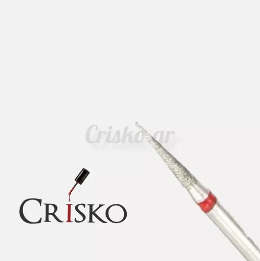 Φρέζα Νυχιών Crisko Διαμαντιού Μαλακή Βελόνα Κόκκινο
