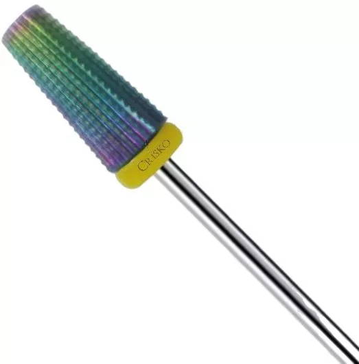 Φρέζα Νυχιών Crisko Καρβιδίου Μαλακή Βαρελάκι Κίτρινο