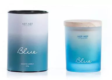 Αρωματικό Κερί Nef-Nef Blue σε Βάζο με Άρωμα Βανίλια 200gr Μπλε