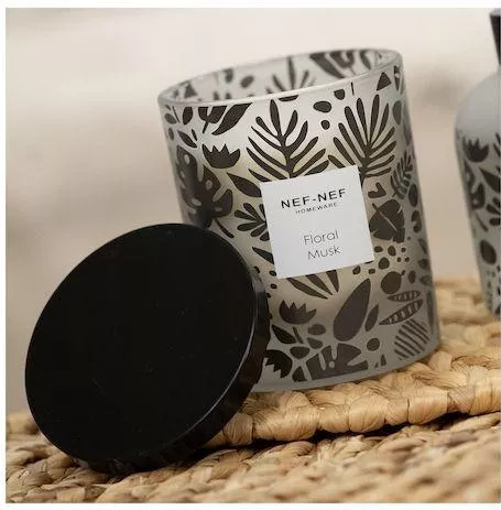 Αρωματικό Κερί Nef-Nef Exotic Garden με Άρωμα Βανίλια 260gr Μαύρο