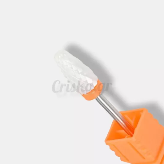 Φρέζα Νυχιών Crisko Κεραμική Κώνος 01 Σκληρή Πορτοκαλί