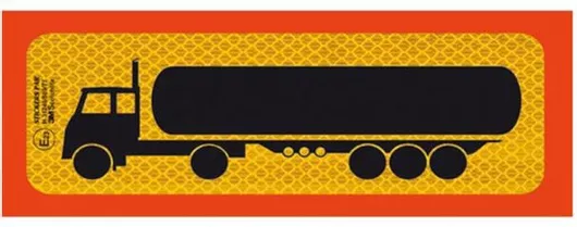 Πινακίδα Φορτηγού Αυτοκόλλητη Auto Gs Bυτίο Επικαθήμενο 50x20cm