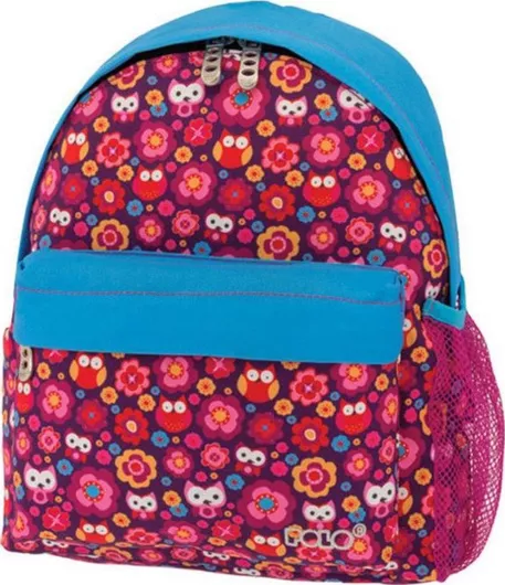 Σχολική Τσάντα Πλάτης Νηπιαγωγείου Polo Mini Owl Ροζ 23x10x31cm 2018