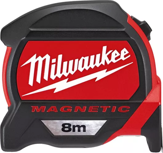 Μετροταινία Milwaukee Magnetic με Αυτόματη Επαναφορά & Μαγνήτη 27mm x 8m