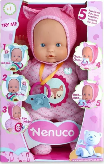 Μωρό Κούκλα AS Nenuco Απαλό Μωράκι με 5 Λειτουργιές 30cm για 12+ Μηνών Τυχαία Επιλογή Σχεδίου