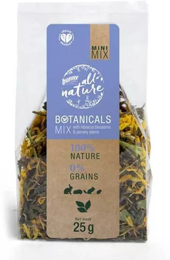 Χόρτα για Κουνέλια & Ινδικά Χοιρίδια Bunny Nature Mini Mix με Ιβίσκο & Μαϊντανό 25gr