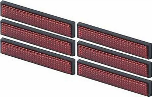 Αντανακλαστικά Φορτηγού Richter Παραλληλόγραμμο 94x18x8mm Σετ 6τμχ